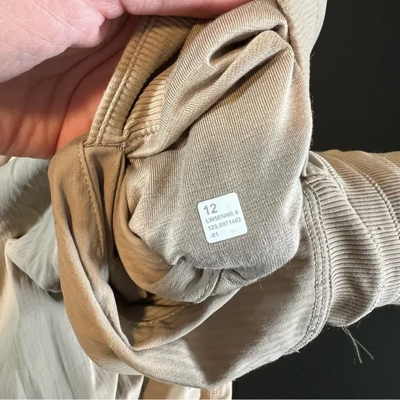 Lululemon Dance Studio Mid-Rise Lined Cropped Pants Khaki Tan 12 - Picture 8 of 11